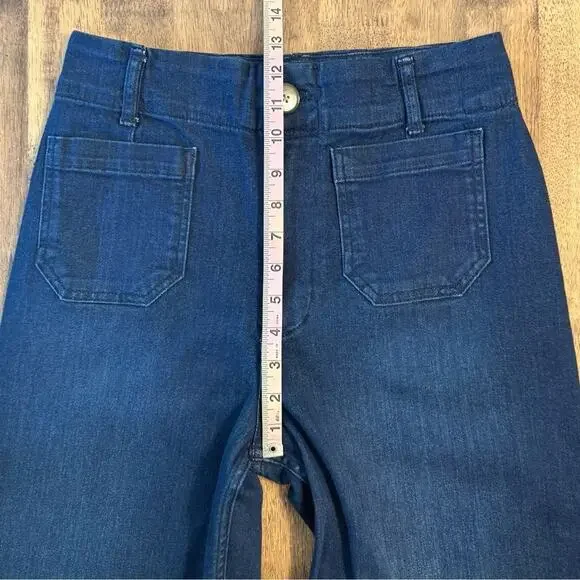 Pilcro Anthropologie Women’s The Skipper Wide-Leg Denim Jean Blue Sz 27P Petite - Picture 4 of 10